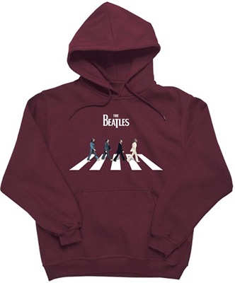 BEATLES ABBEY ROAD MAROON HOODIE - Last Two - Click Image to Close