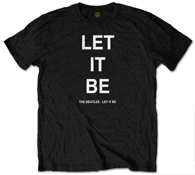 BEATLES "LET IT BE" BLACK T - Click Image to Close