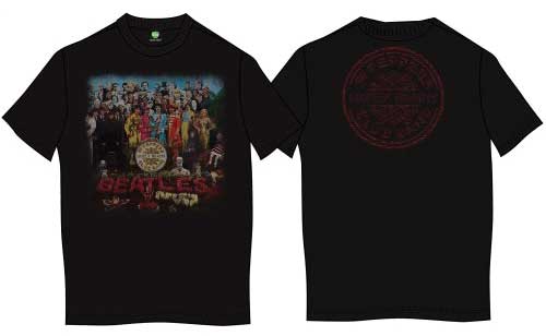 SGT. PEPPER VINTAGE BLACK TEE - Click Image to Close