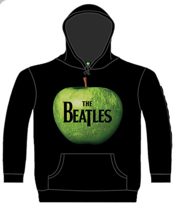 THE BEATLES APPLE LOGO BLACK HOODIE - Click Image to Close