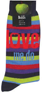 LOVE ME DO STRIPED WOMEN'S SOCKS - Click Image to Close