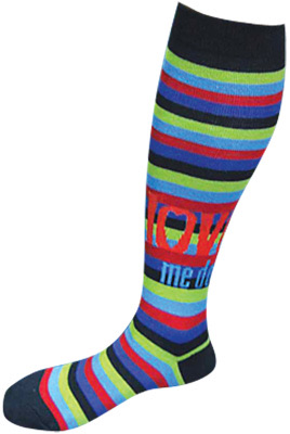 LOVE ME DO STRIPED WOMEN'S KNEE HIGHS - Click Image to Close