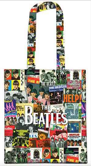 BEATLES SINGLES COVERS TOTE BAG - Click Image to Close