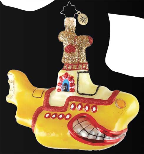 SMILING YELLOW SUBMARINE ORNAMENT - Click Image to Close
