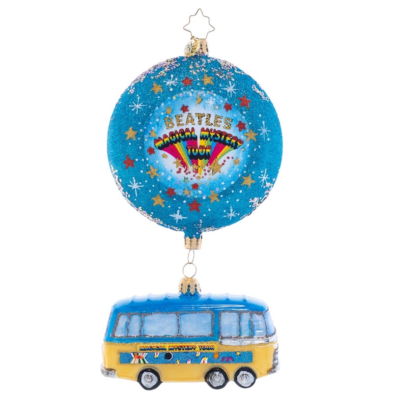 (image for) THE BEATLES ON REPEAT GLASS ORNAMENT