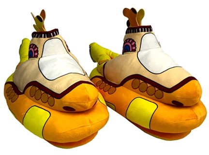 YELLOW SUBMARINE SHAPED ADULT SLIPPERS - Click Image to Close