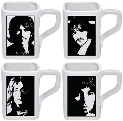 BEATLES WHITE ALBUM SQUARE MUG SET OF 4 - Last Set - Click Image to Close