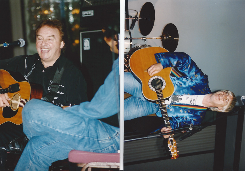 Gerry Marsden and Neil Innes serenade the audience – L.A. `94