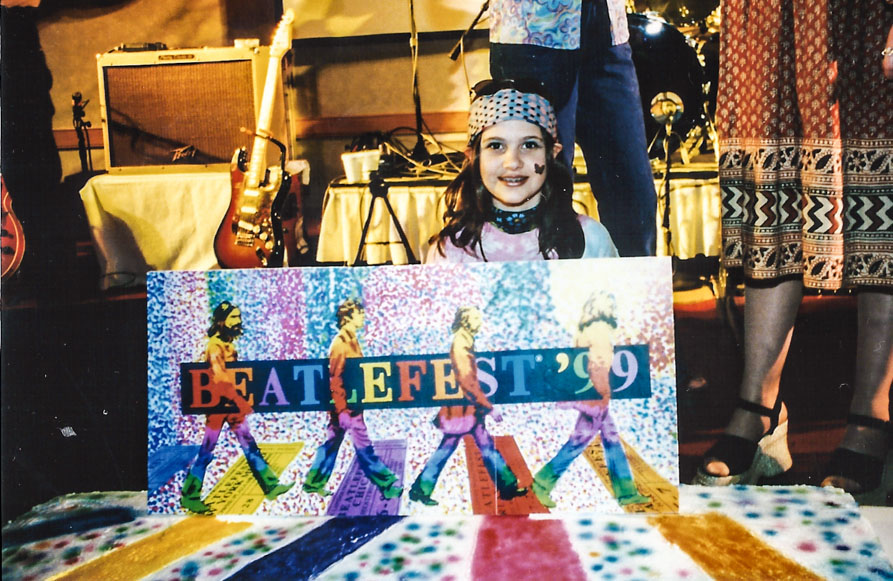 A young Beatlemaniac enjoying herself at the 25th anniversary of the FEST - N.Y. `99