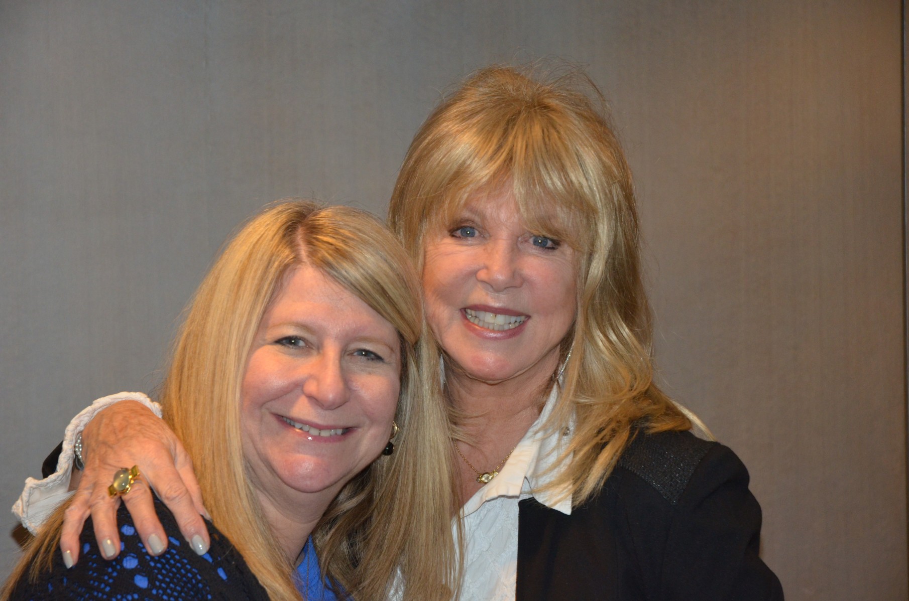 The wonderful Pattie Boyd, who was a surprise guest on Saturday, poses with Carol Lapidos.